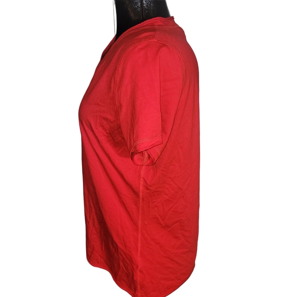 CoCo Y Club Red V-Neck Short Sleeve Top XL - Picture 4 of 6